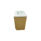 Hokku Designs  Thornaby Solid Wood Single Bathroom Vanity with Quartz Top