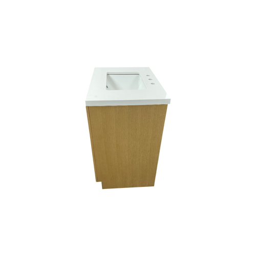 Hokku Designs  Thornaby Solid Wood Single Bathroom Vanity with Quartz Top, image 7