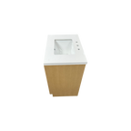 Hokku Designs  Thornaby Solid Wood Single Bathroom Vanity with Quartz Top