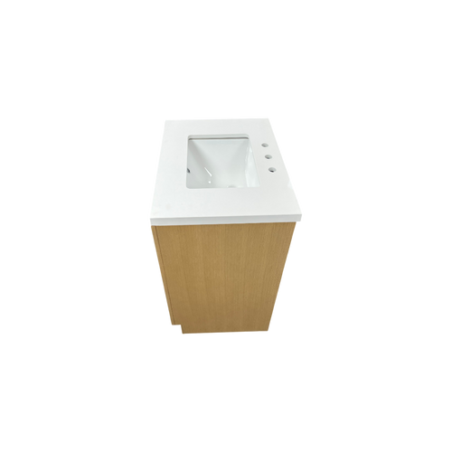 Hokku Designs  Thornaby Solid Wood Single Bathroom Vanity with Quartz Top, image 8