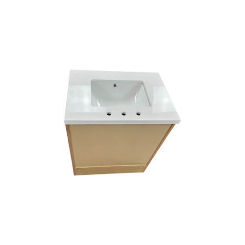 Hokku Designs  Thornaby Solid Wood Single Bathroom Vanity with Quartz Top, image 10