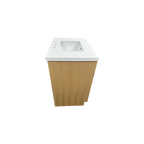 Hokku Designs  Thornaby Solid Wood Single Bathroom Vanity with Quartz Top