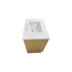Hokku Designs  Thornaby Solid Wood Single Bathroom Vanity with Quartz Top