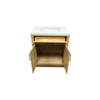 Hokku Designs  Thornaby Solid Wood Single Bathroom Vanity with Quartz Top