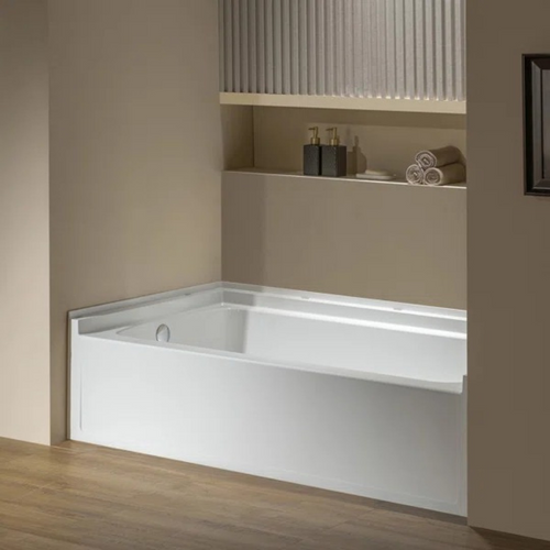 Woodbridge Composite Rectangular 3-Wall Alcove Tub (Tub Surrounded Compatible), Drain Hole TB-6032-R, image 1