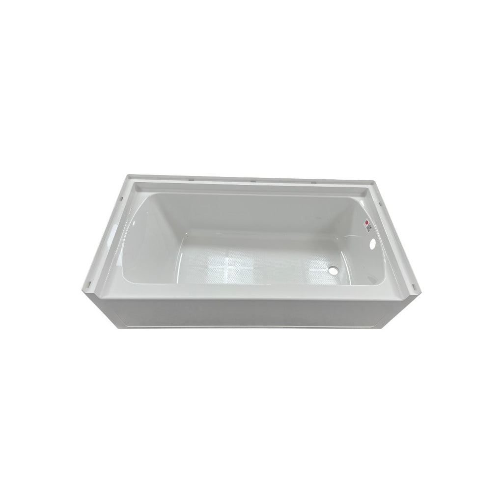 Woodbridge Composite Rectangular 3-Wall Alcove Tub (Tub Surrounded Compatible), Drain Hole TB-6032-R