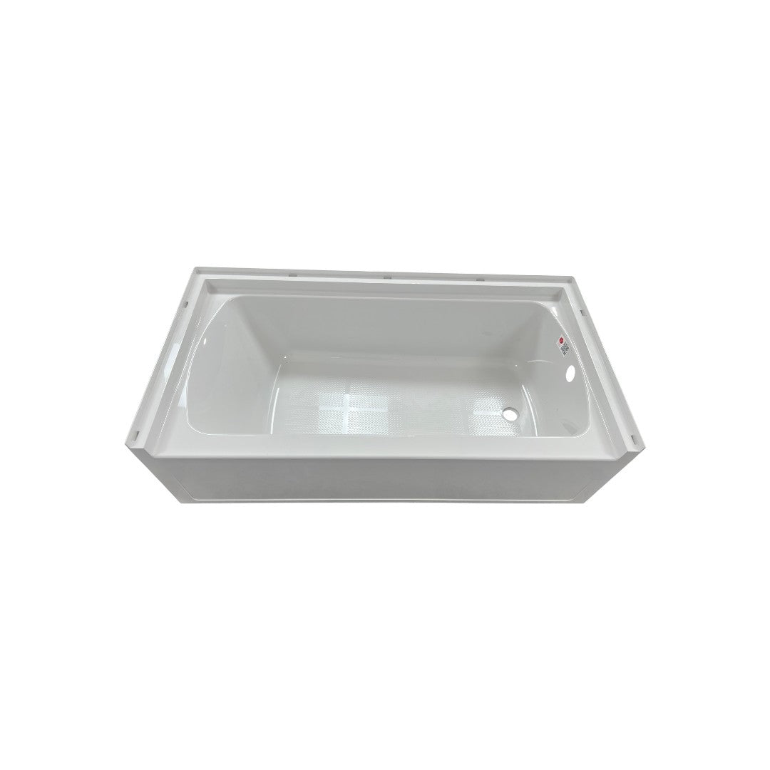Woodbridge Composite Rectangular 3-Wall Alcove Tub (Tub Surrounded Compatible), Drain Hole TB-6032-R