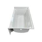 Woodbridge Composite Rectangular 3-Wall Alcove Tub (Tub Surrounded Compatible), Drain Hole TB-6032-R