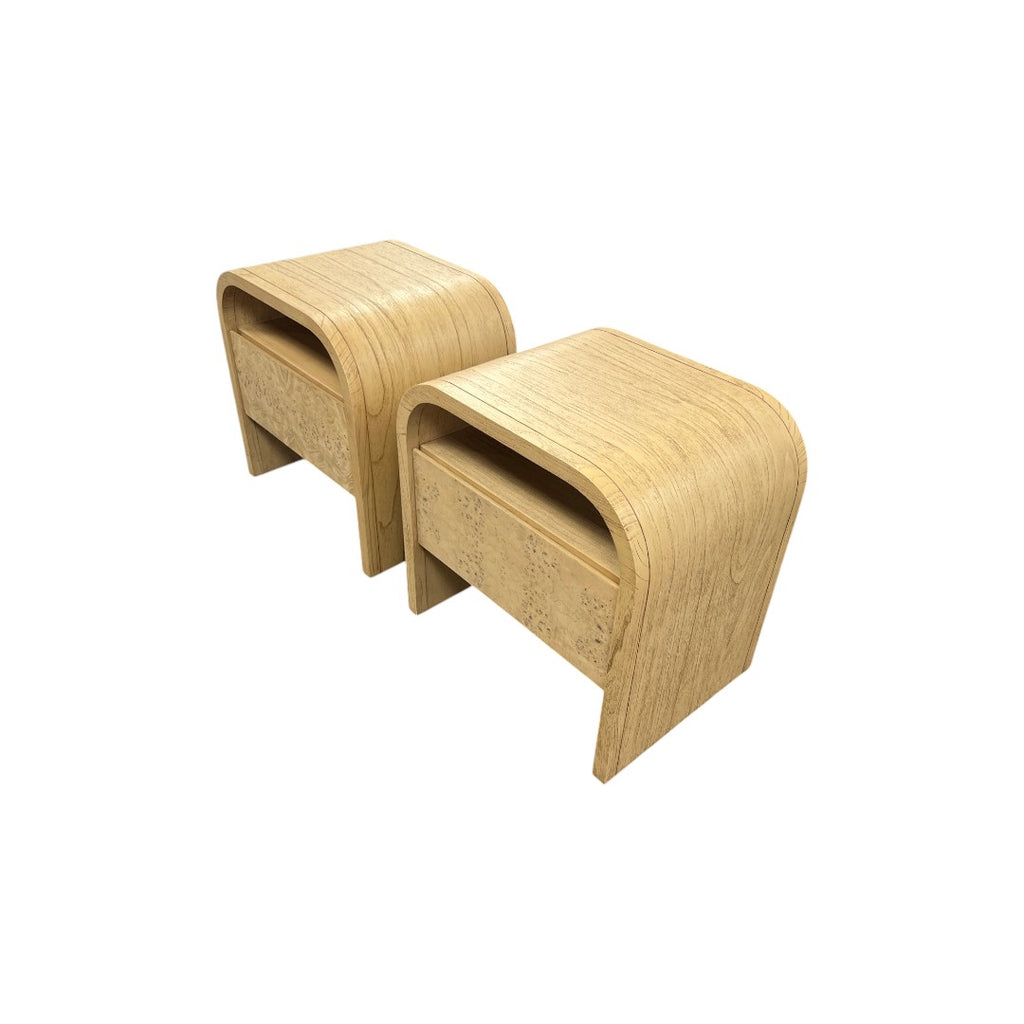Castlery Crescent 1-Drawer Nightstand Set of 2
