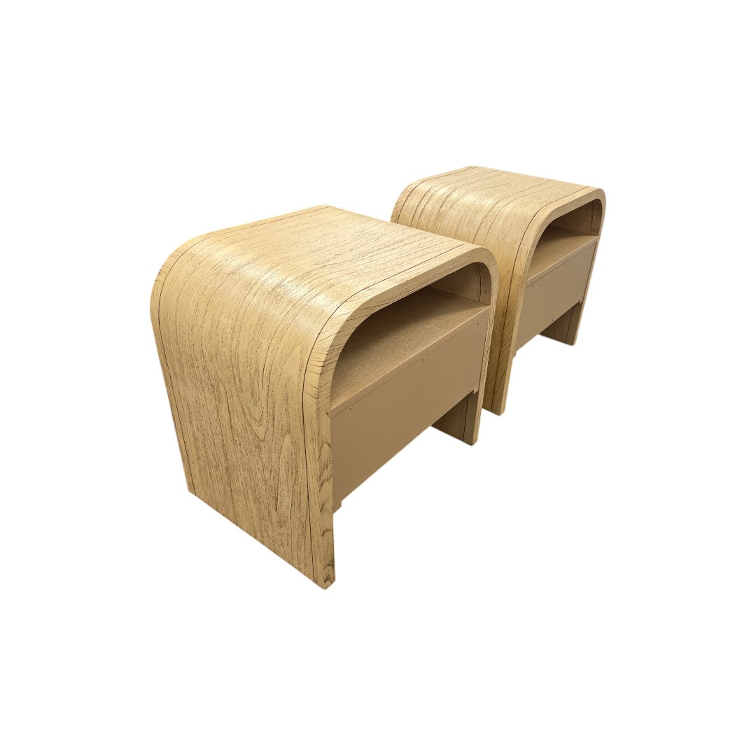 Castlery Crescent 1-Drawer Nightstand Set of 2