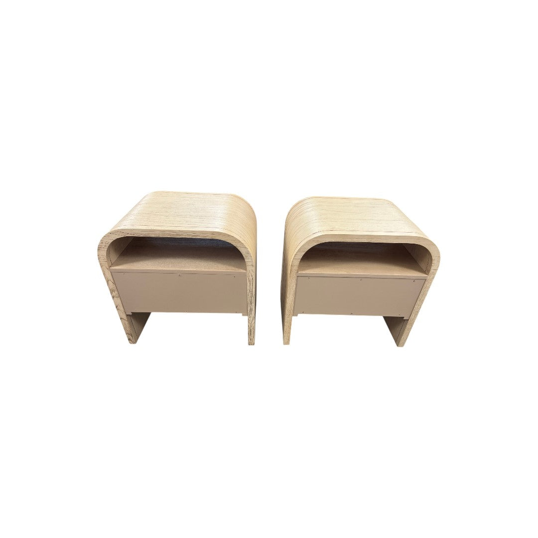 Castlery Crescent 1-Drawer Nightstand Set of 2
