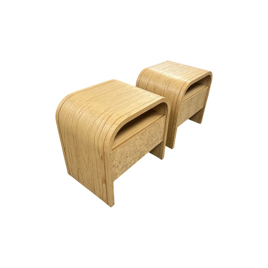 Castlery Crescent 1-Drawer Nightstand Set of 2