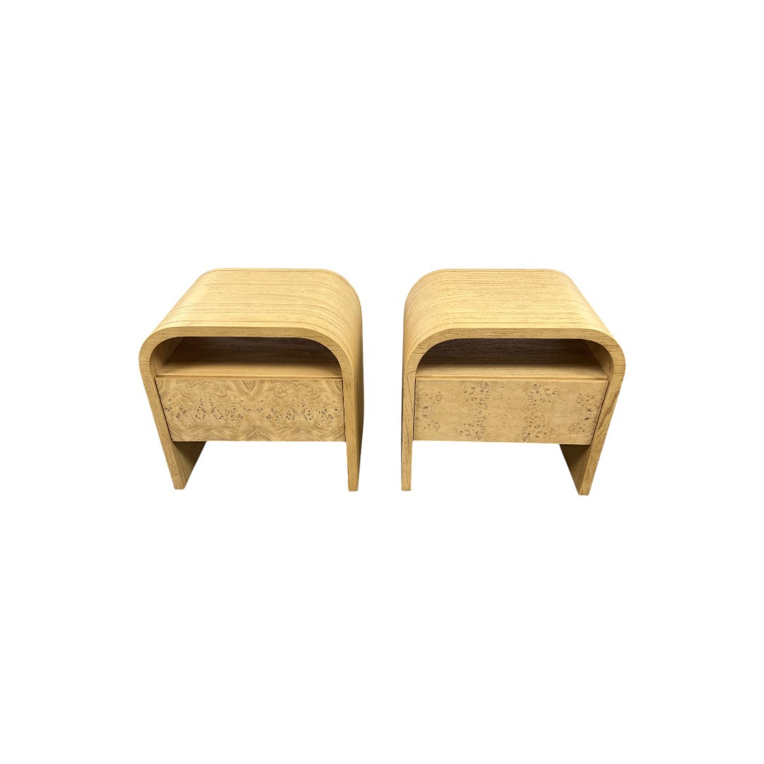 Castlery Crescent 1-Drawer Nightstand Set of 2