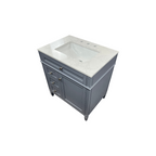 DeerValley Fully Assembled Single Bathroom Vanity with Backsplash - Light Gray
