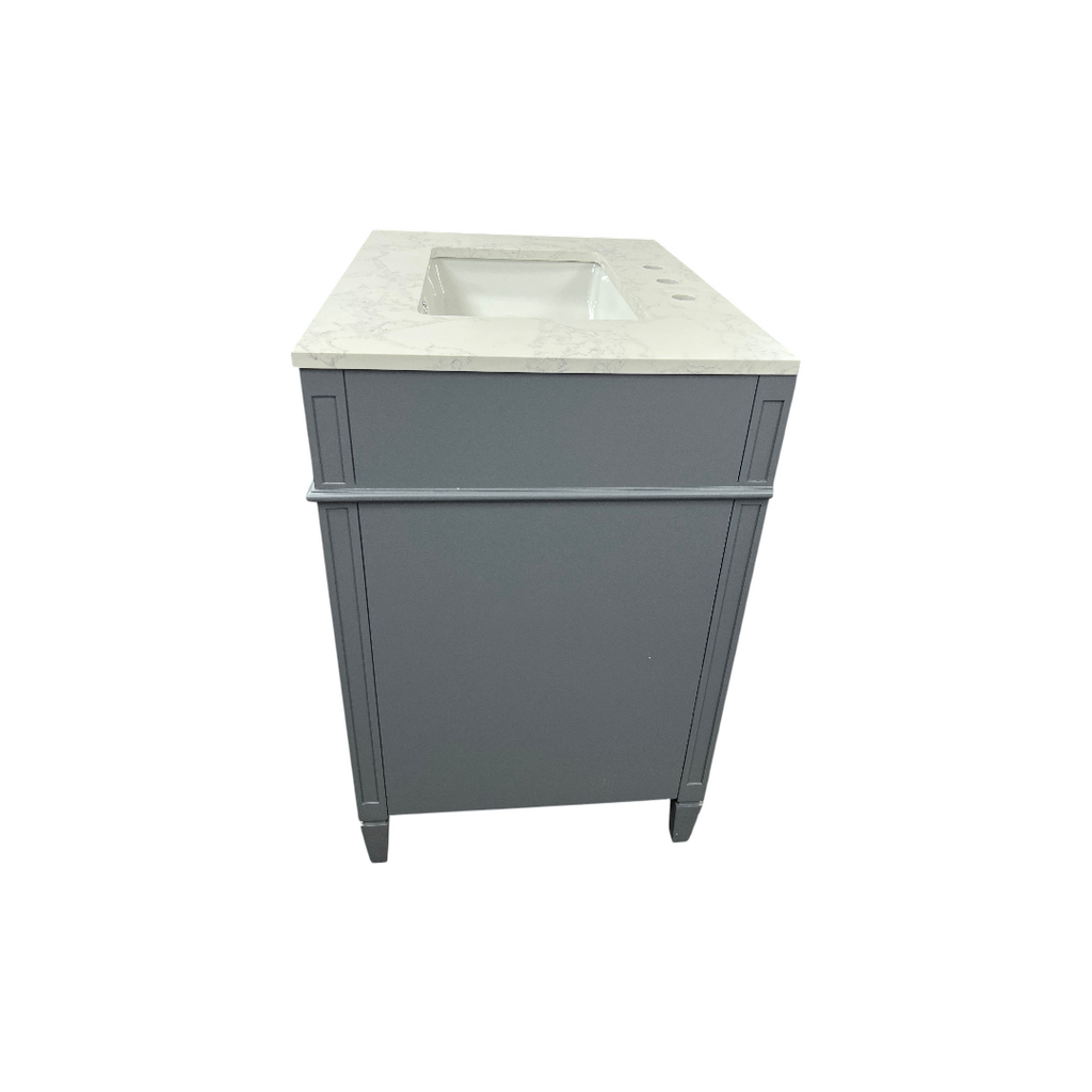 DeerValley Fully Assembled Single Bathroom Vanity with Backsplash - Light Gray