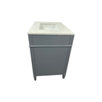 DeerValley Fully Assembled Single Bathroom Vanity with Backsplash - Light Gray