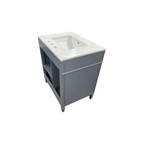 DeerValley Fully Assembled Single Bathroom Vanity with Backsplash - Light Gray