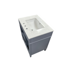 DeerValley Fully Assembled Single Bathroom Vanity with Backsplash - Light Gray