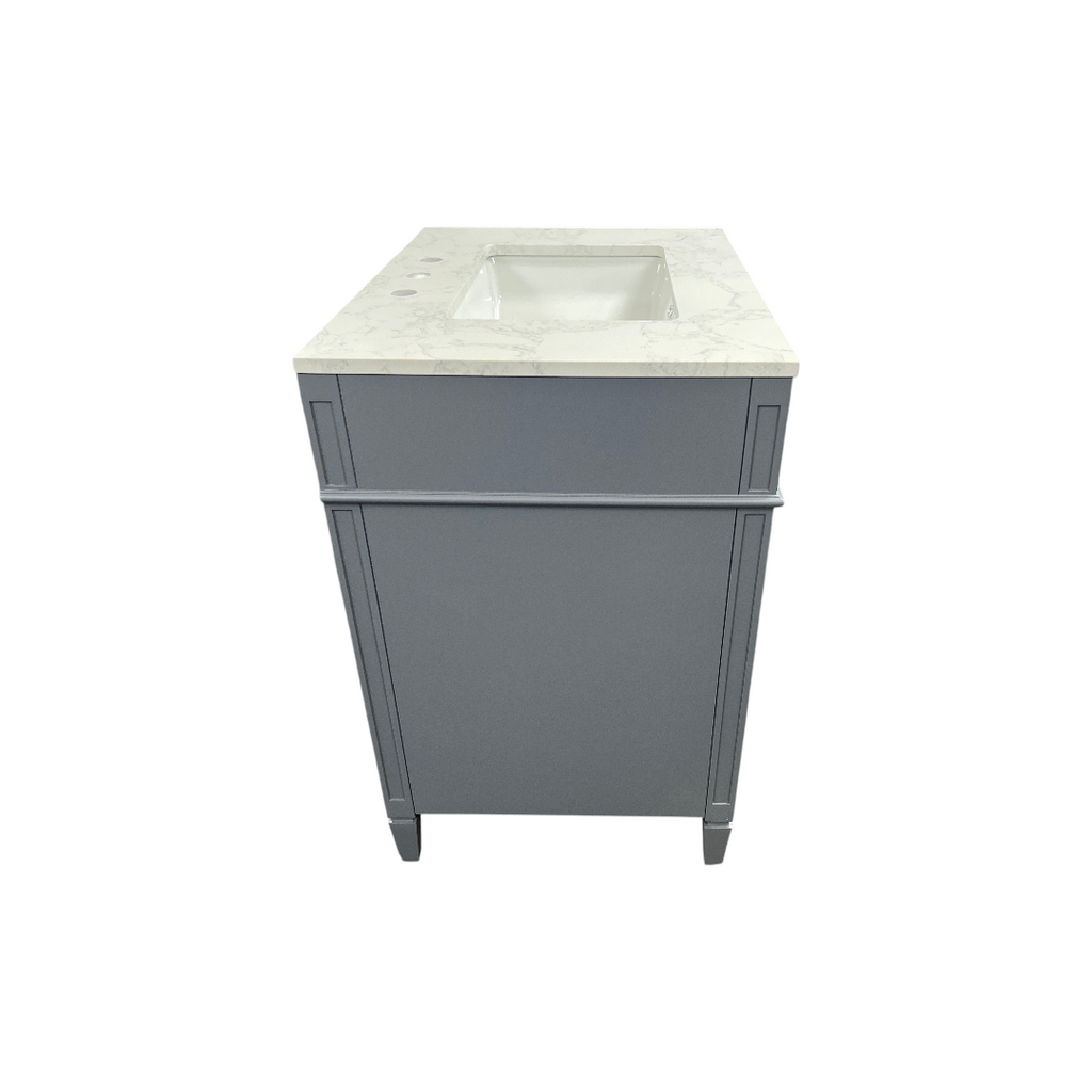 DeerValley Fully Assembled Single Bathroom Vanity with Backsplash - Light Gray