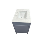 DeerValley Fully Assembled Single Bathroom Vanity with Backsplash - Light Gray