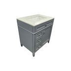 DeerValley Fully Assembled Single Bathroom Vanity with Backsplash - Light Gray