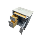 DeerValley Fully Assembled Single Bathroom Vanity with Backsplash - Light Gray