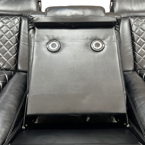 Latitude Run Power Reclining Sofa Couch with Wireless Charger and LED Lights, image 24