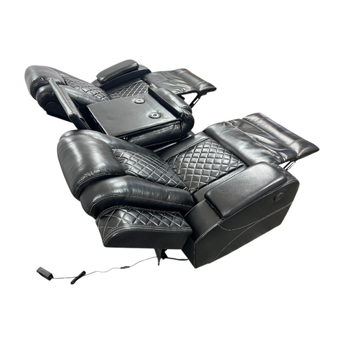 Latitude Run Power Reclining Sofa Couch with Wireless Charger and LED Lights, image 18