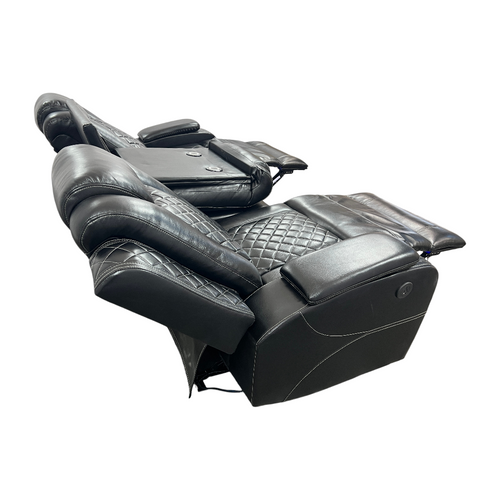 Latitude Run Power Reclining Sofa Couch with Wireless Charger and LED Lights, image 19
