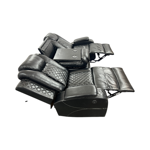 Latitude Run Power Reclining Sofa Couch with Wireless Charger and LED Lights, image 20