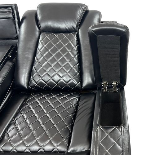 Latitude Run Power Reclining Sofa Couch with Wireless Charger and LED Lights, image 21