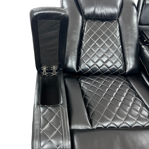 Latitude Run Power Reclining Sofa Couch with Wireless Charger and LED Lights, image 22