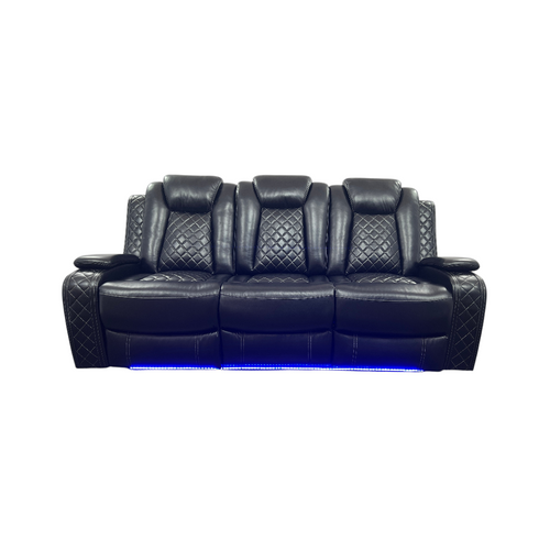 Latitude Run Power Reclining Sofa Couch with Wireless Charger and LED Lights, image 4
