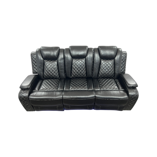 Latitude Run Power Reclining Sofa Couch with Wireless Charger and LED Lights, image 3