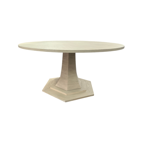 Maitland Smith Oak Round Solid Wood Dining Table, image 2