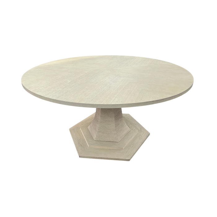 Maitland Smith Oak Round Solid Wood Dining Table, image 3