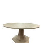 Maitland Smith Oak Round Solid Wood Dining Table