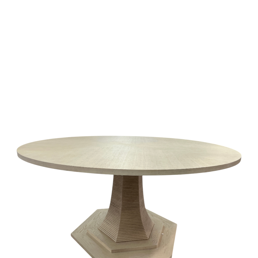 Maitland Smith Oak Round Solid Wood Dining Table