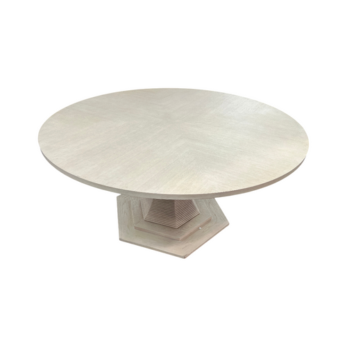 Maitland Smith Oak Round Solid Wood Dining Table, image 5