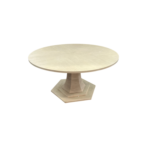 Maitland Smith Oak Round Solid Wood Dining Table, image 7