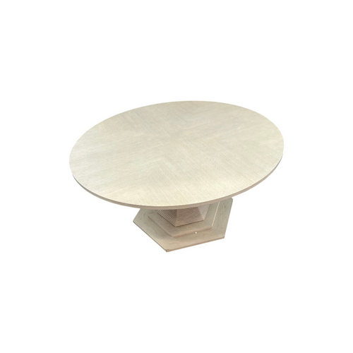 Maitland Smith Oak Round Solid Wood Dining Table, image 11