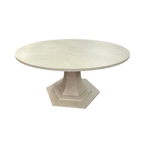 Maitland Smith Oak Round Solid Wood Dining Table, image 9