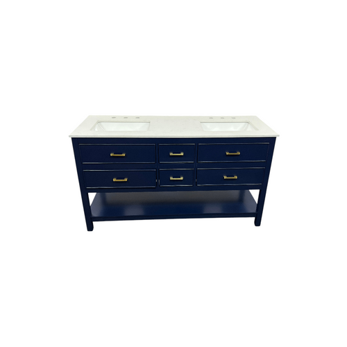 Latitude Run Brooks Double Bathroom Vanity with Marble Top, image 3