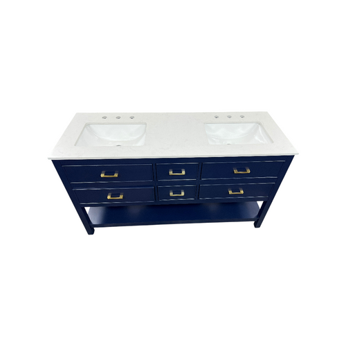 Latitude Run Brooks Double Bathroom Vanity with Marble Top, image 4