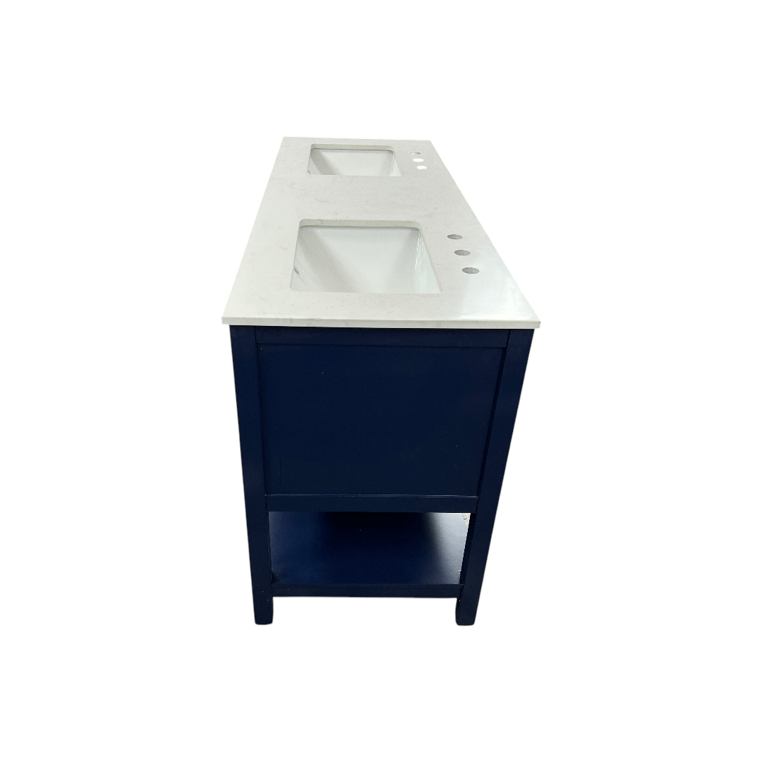 Latitude Run Brooks Double Bathroom Vanity with Marble Top