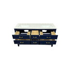 Latitude Run Brooks Double Bathroom Vanity with Marble Top