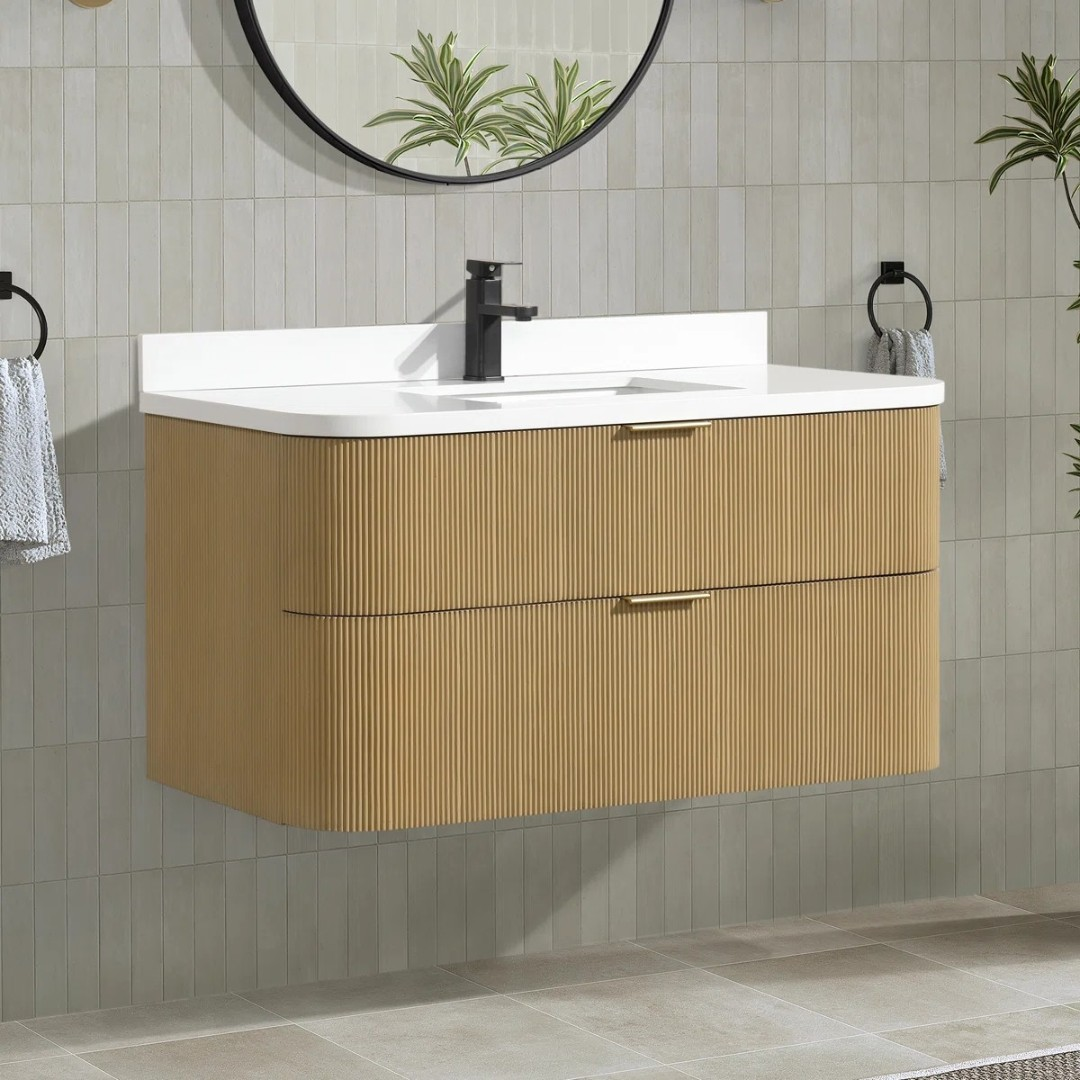 Ophelia & Co. Chantal Single Bathroom Vanity With Engineered Quartz Top