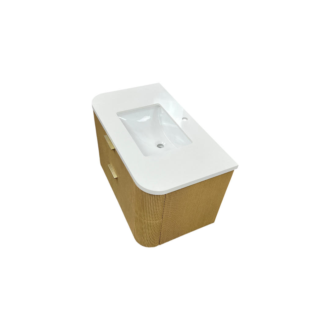 Ophelia & Co. Chantal Single Bathroom Vanity With Engineered Quartz Top