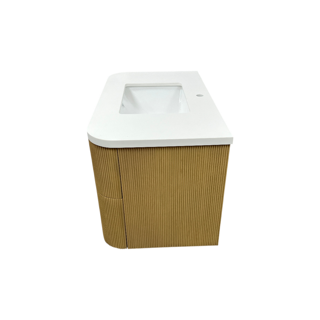 Ophelia & Co. Chantal Single Bathroom Vanity With Engineered Quartz Top