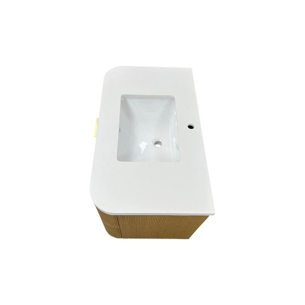 Ophelia & Co. Chantal Single Bathroom Vanity With Engineered Quartz Top
